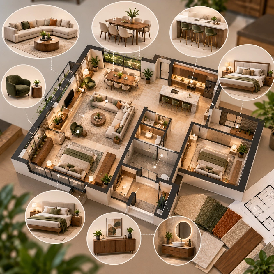 Furniture Layout by Decor Indoors
