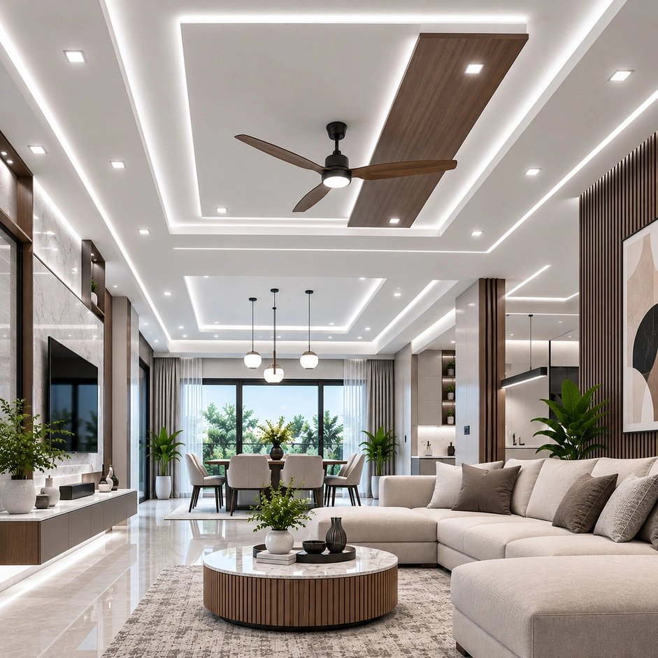 Ceiling and Lighting Upgrade by Decor Indoors